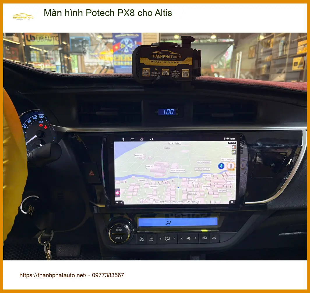 Anh Quân lắp màn hình Potech PX8 cho Altis tại Quận 7 - Nâng cấp tiện ích ảnh thực tế 2