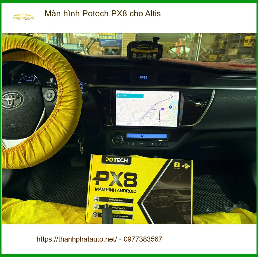 Anh Quân lắp màn hình Potech PX8 cho Altis tại Quận 7 - Nâng cấp tiện ích ảnh thực tế 3