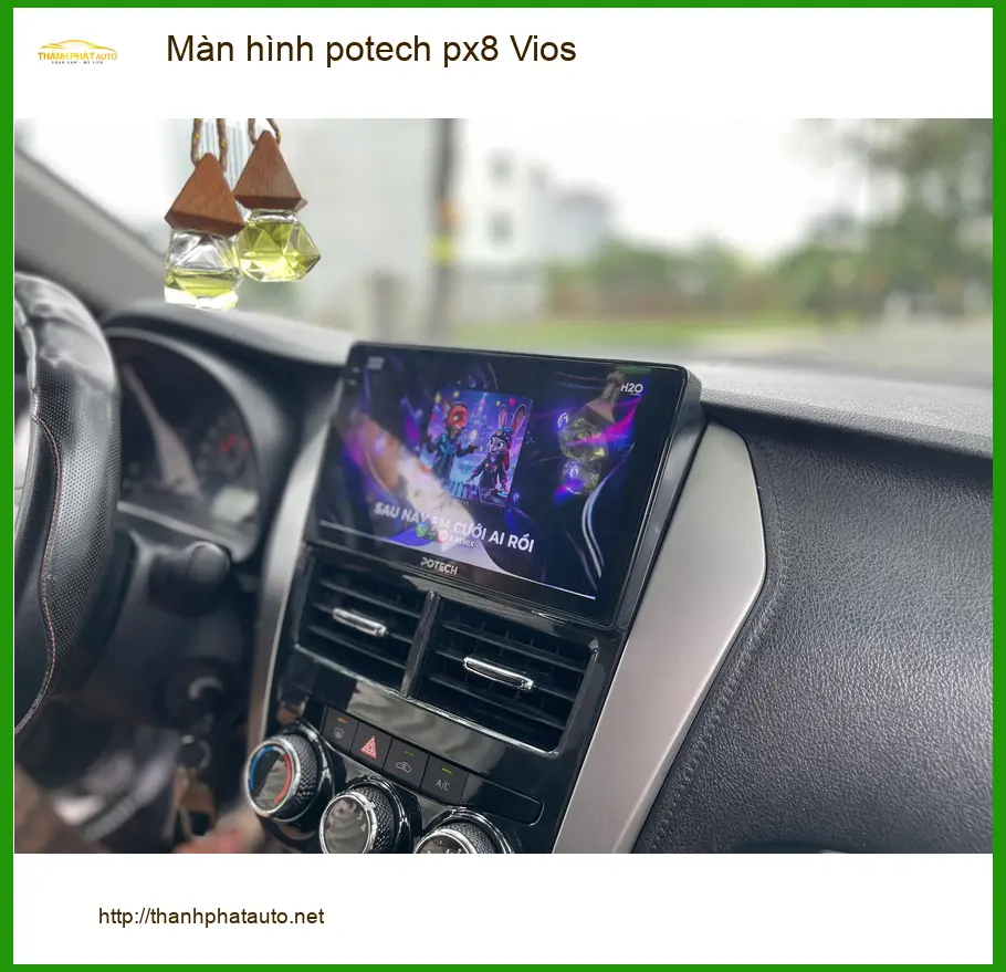 Chị Mai nâng cấp màn hình Potech PX8 cho Vios tại Quận 4, hành trình thêm hứng khởi