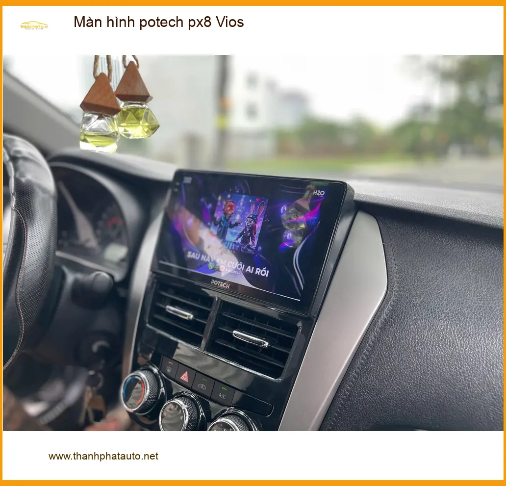 Anh Quý lắp màn hình Potech PX8 cho Vios tại Quận 12 để tiện dẫn đường ảnh thực tế 2