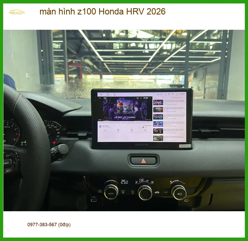 Anh Bảo lắp màn hình Z100 Honda HRV 2026 tại Bình Tân.