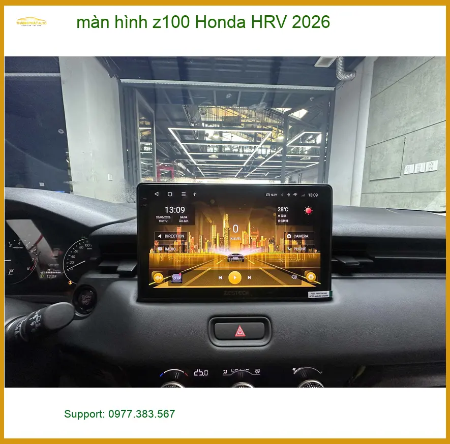 Anh Khải lắp màn hình Z100 cho Honda HRV 2026 tại Quận 7 để trải nghiệm công nghệ mới ảnh thực tế 2