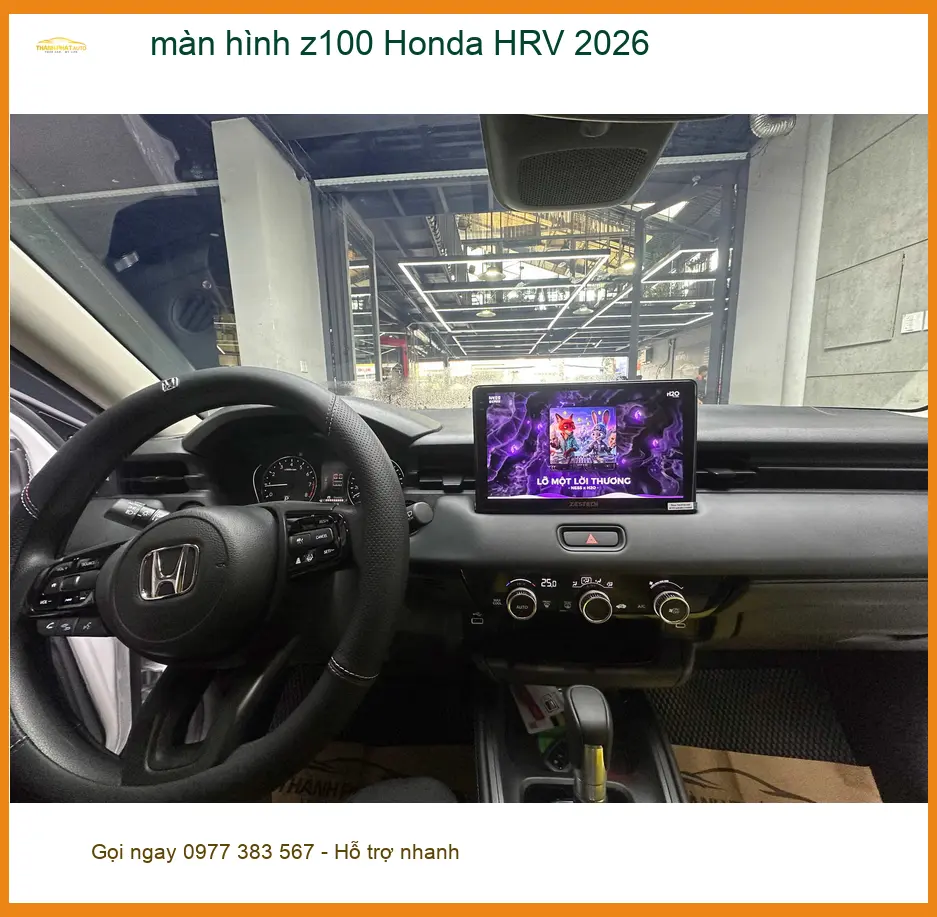 Anh Tùng lắp màn hình Z100 Honda HRV 2026 tại Quận 3 trải nghiệm giải trí ảnh thực tế 2