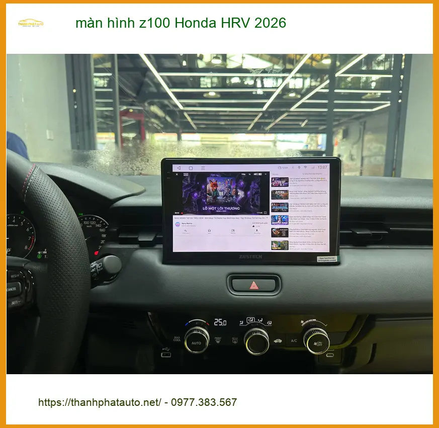 Anh Tùng lắp màn hình Z100 Honda HRV 2026 tại Quận 3 trải nghiệm giải trí ảnh thực tế 3