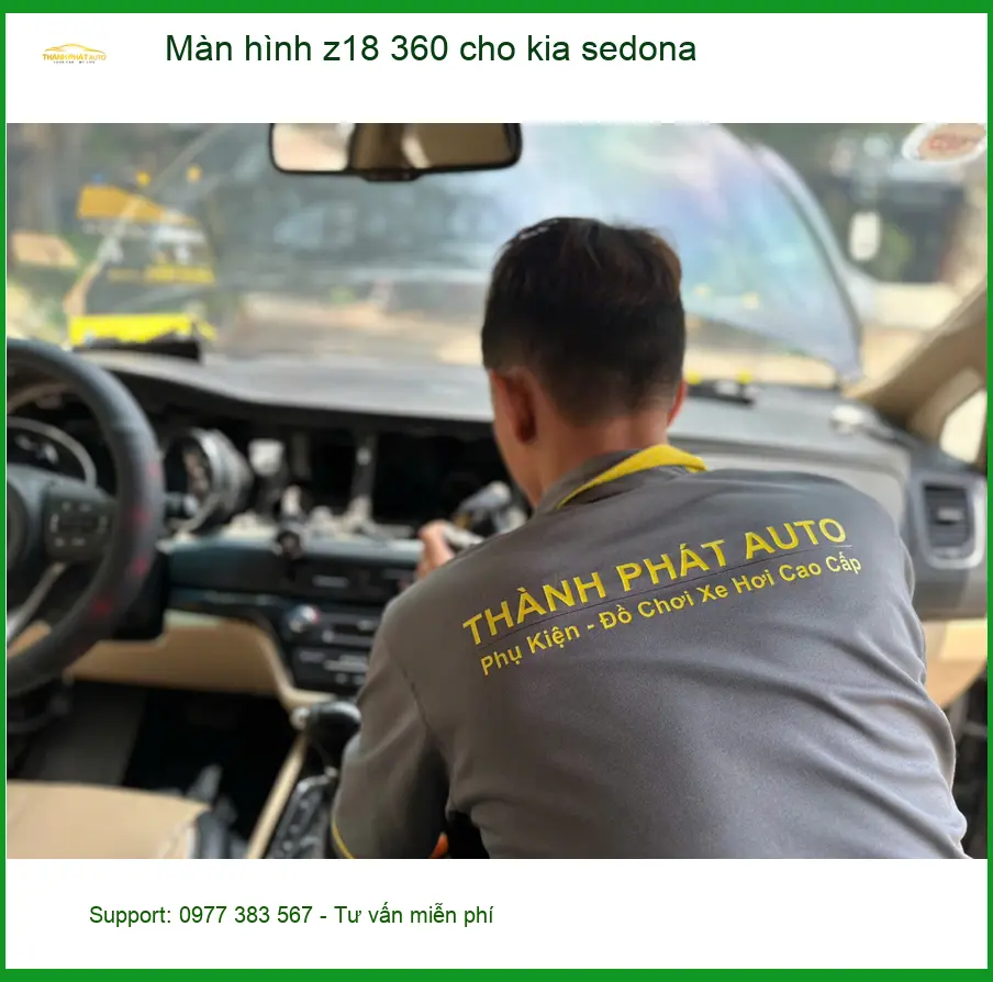 Chú Hùng lắp màn hình Z18 360 cho Kia Sedona tại Quận 12 để lái an toàn hơn ảnh thực tế 3