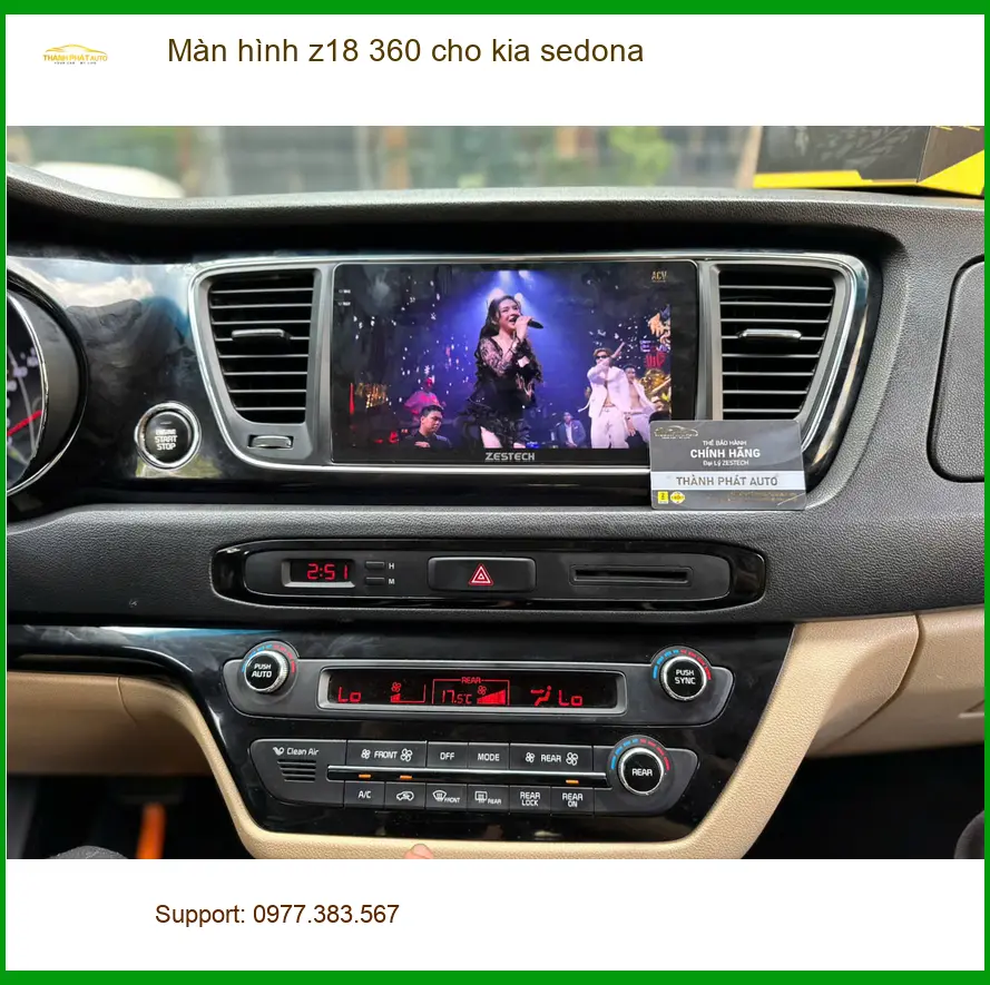 Chú Hùng lắp màn hình Z18 360 cho Kia Sedona tại Quận 12 để lái an toàn hơn ảnh thực tế 4