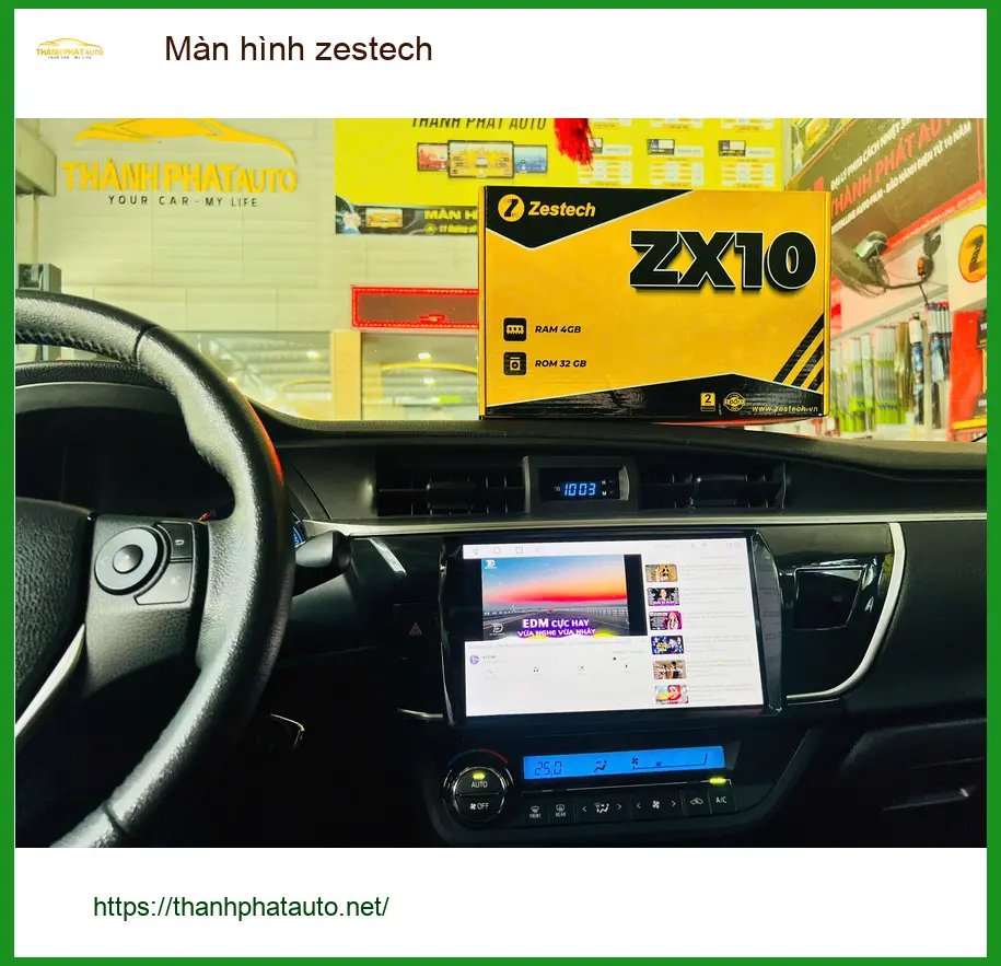 Anh Tấn lắp màn hình Zestech cho Hyundai Accent tại Thủ Đức ảnh thực tế 2