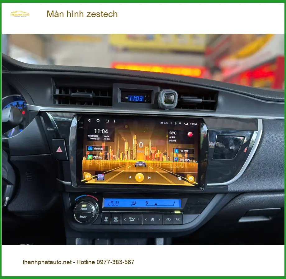 Anh Tấn lắp màn hình Zestech cho Hyundai Accent tại Thủ Đức ảnh thực tế 3