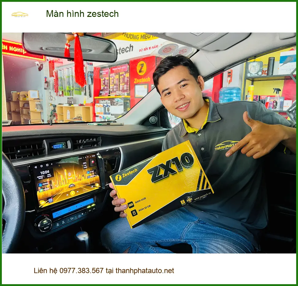 Cô Thảo nâng cấp màn hình Zestech cho Honda CRV tại Quận 6 vì màn hình zin đã cũ ảnh thực tế 3