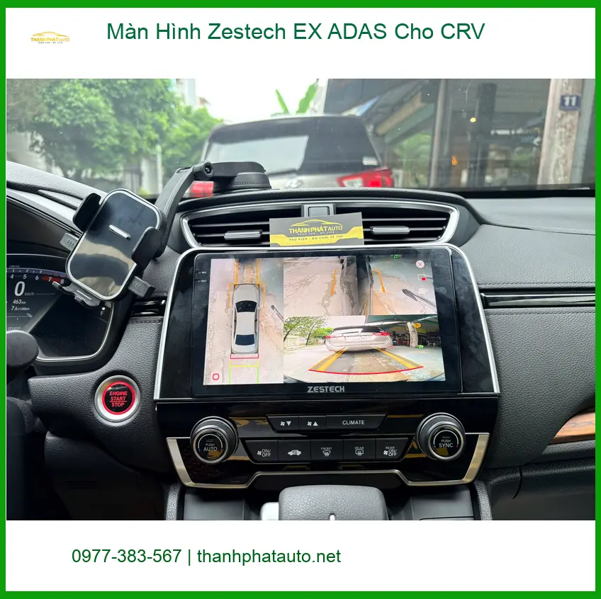 Anh Bách lắp Màn Hình Zestech EX ADAS cho CRV để lái xe an toàn hơn tại Củ Chi ảnh thực tế 3