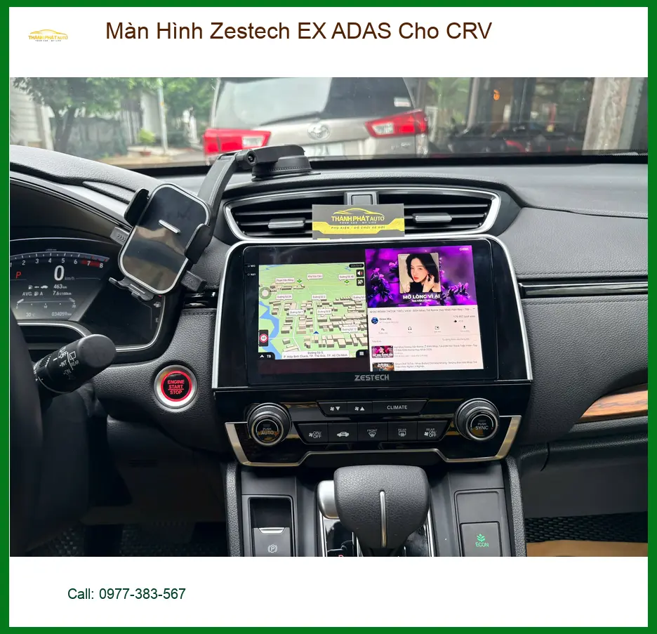 Anh Cường lắp Màn Hình Zestech EX ADAS CRV ở Quận 8. ảnh thực tế 4