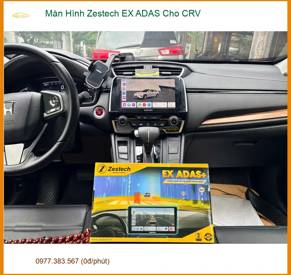 Anh Cường lắp Màn Hình Zestech EX ADAS CRV ở Quận 8. ảnh thực tế 5