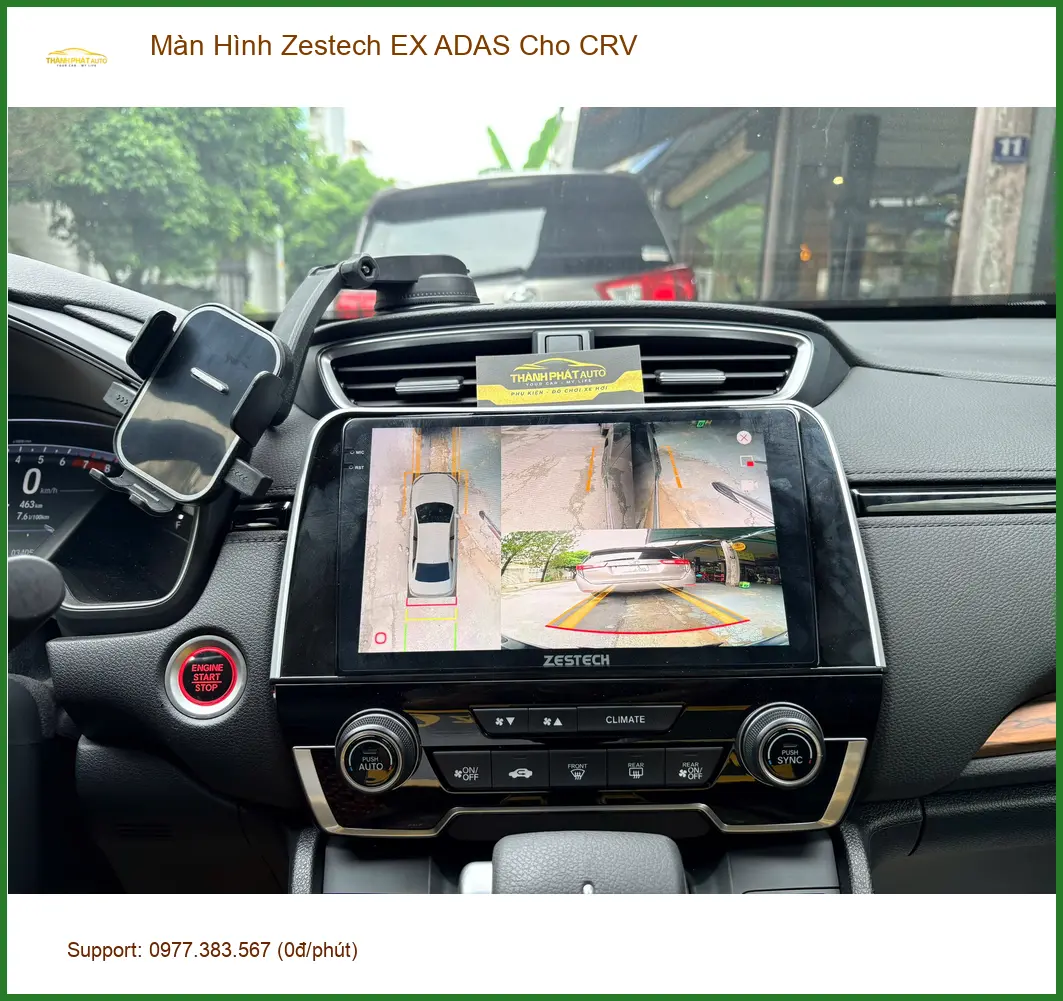 Anh Tuấn Kiệt lắp Màn Hình Zestech EX ADAS cho CRV Quận Tân Bình vì cần ADAS ảnh thực tế 2