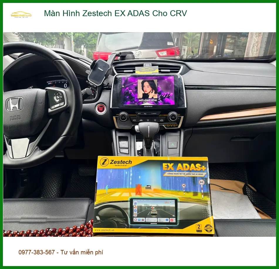 Anh Khải lắp Màn Hình Zestech EX ADAS cho CRV tại Quận Gò Vấp để nâng tầm tiện ích lái xe ảnh thực tế 2