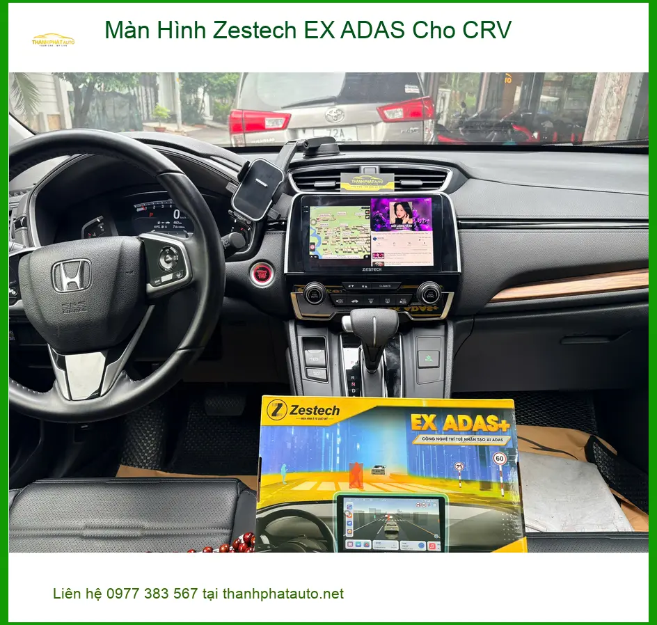 Anh Tuấn Kiệt lắp Màn Hình Zestech EX ADAS cho CRV Quận Tân Bình vì cần ADAS ảnh thực tế 3
