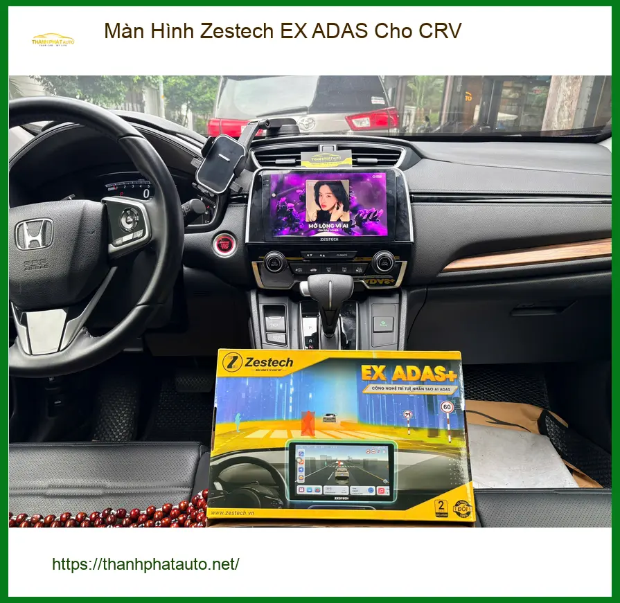 Anh Tuấn Kiệt lắp Màn Hình Zestech EX ADAS cho CRV Quận Tân Bình vì cần ADAS ảnh thực tế 5