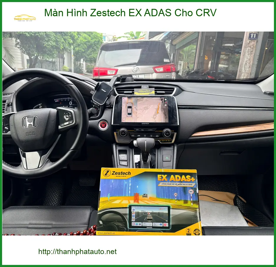 Chú Phước lắp Màn Hình Zestech EX ADAS cho CRV tại Bình Chánh ảnh thực tế 4