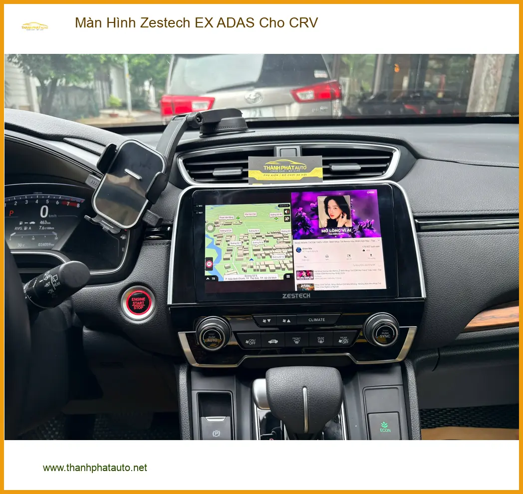 Anh Nam lắp Màn Hình Zestech EX ADAS cho CRV tại Quận 11