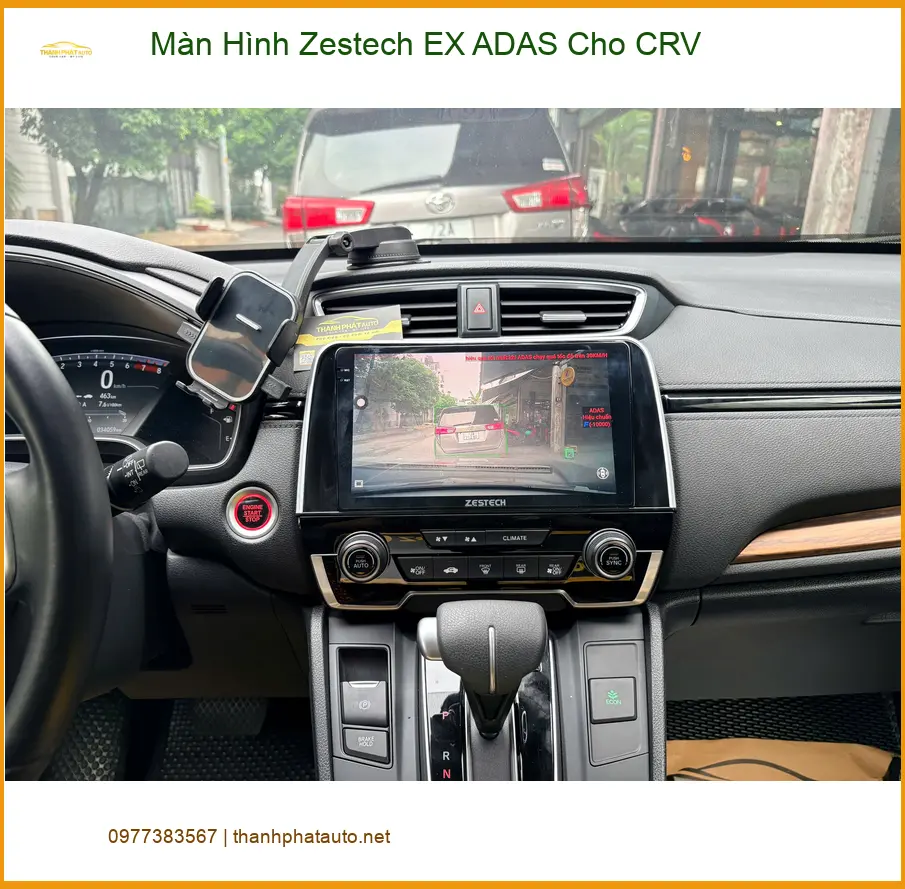 Anh Dũng lắp Màn Hình Zestech EX ADAS cho CRV tại Quận 1 an tâm lái xe trong phố