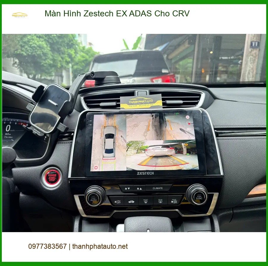 Anh Dũng lắp Màn Hình Zestech EX ADAS cho CRV tại Quận 1 an tâm lái xe trong phố ảnh thực tế 4
