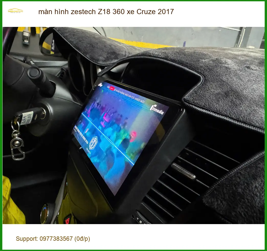 Chị Mai lắp màn hình Zestech Z18 360 xe Cruze 2017 tại Quận 8 tiện ích ảnh thực tế 2
