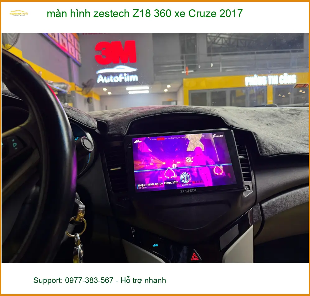 Chị Mai lắp màn hình Zestech Z18 360 xe Cruze 2017 tại Quận 8 tiện ích ảnh thực tế 3