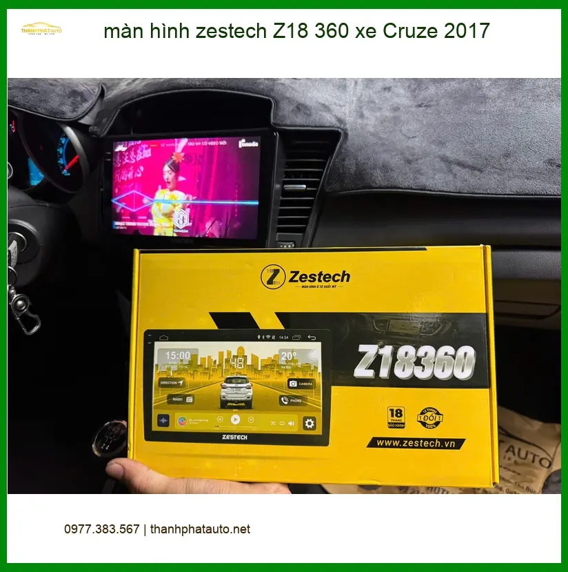 Chị Mai lắp màn hình Zestech Z18 360 xe Cruze 2017 tại Quận 8 tiện ích ảnh thực tế 4