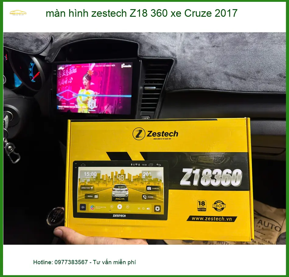 Anh Nhật lắp màn hình Zestech Z18 360 xe Cruze 2017 tại Quận 10.