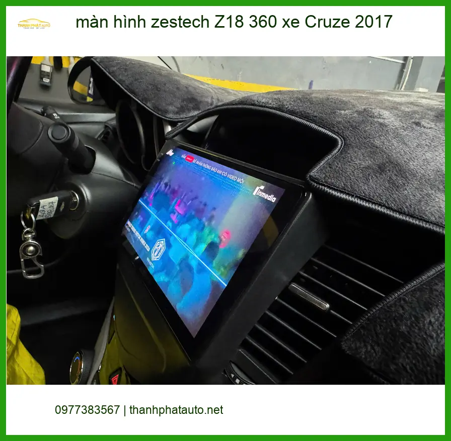 Chị Thảo lắp màn hình Zestech Z18 360 cho Cruze 2017 tại Thủ Đức