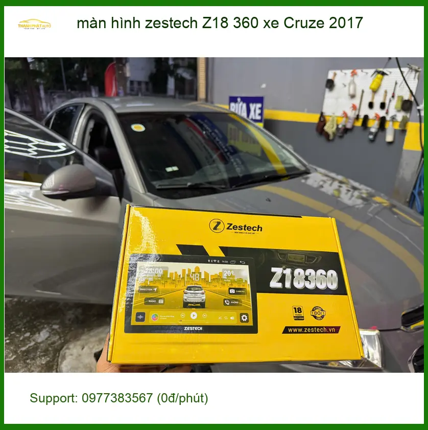 Chị Thảo lắp màn hình Zestech Z18 360 cho Cruze 2017 tại Thủ Đức ảnh thực tế 2