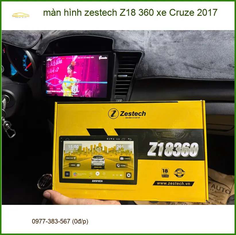 Anh Bảo lắp màn hình Zestech Z18 360 cho Cruze 2017 tại Nhà Bè