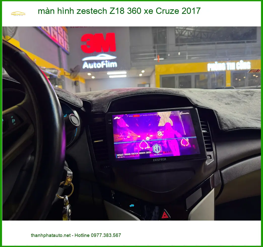 Anh Văn An nâng cấp màn hình Zestech Z18 360 cho Cruze 2017 ở Quận 9