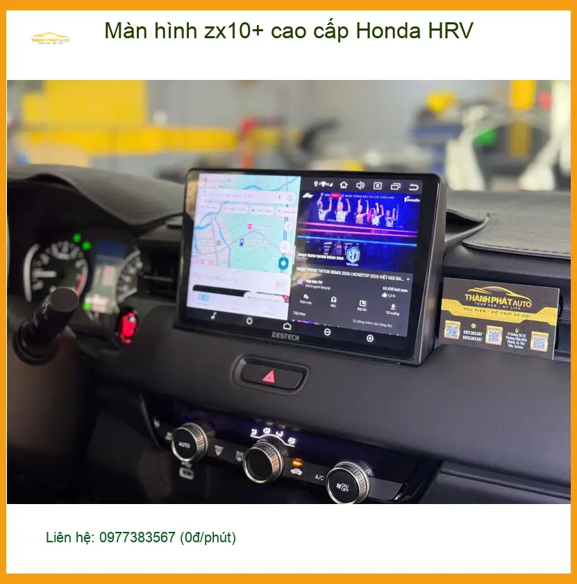 Anh Lâm lắp màn hình ZX10+ cao cấp Honda HRV tại Quận 7
