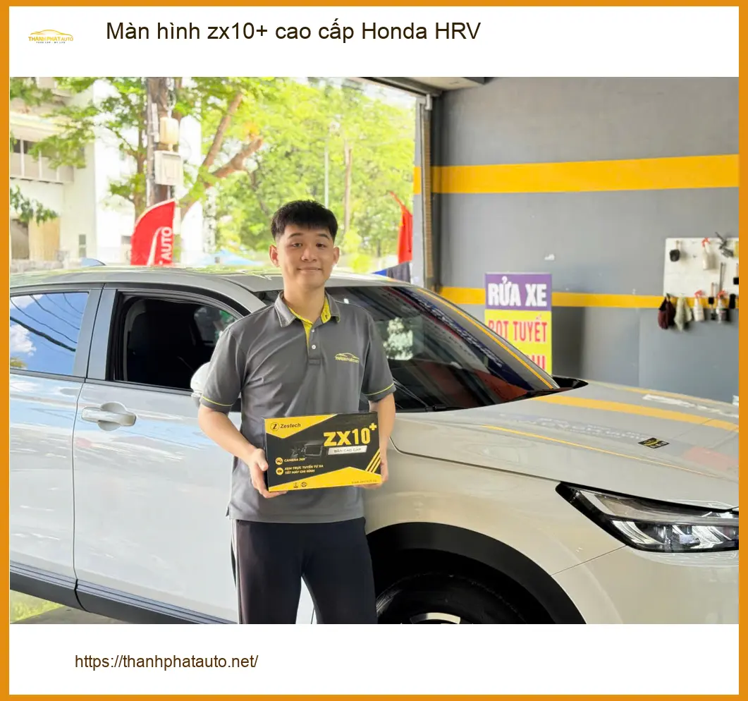 Chị Thảo My nâng cấp màn hình ZX10+ cao cấp Honda HRV ở Phú Nhuận ảnh thực tế 2