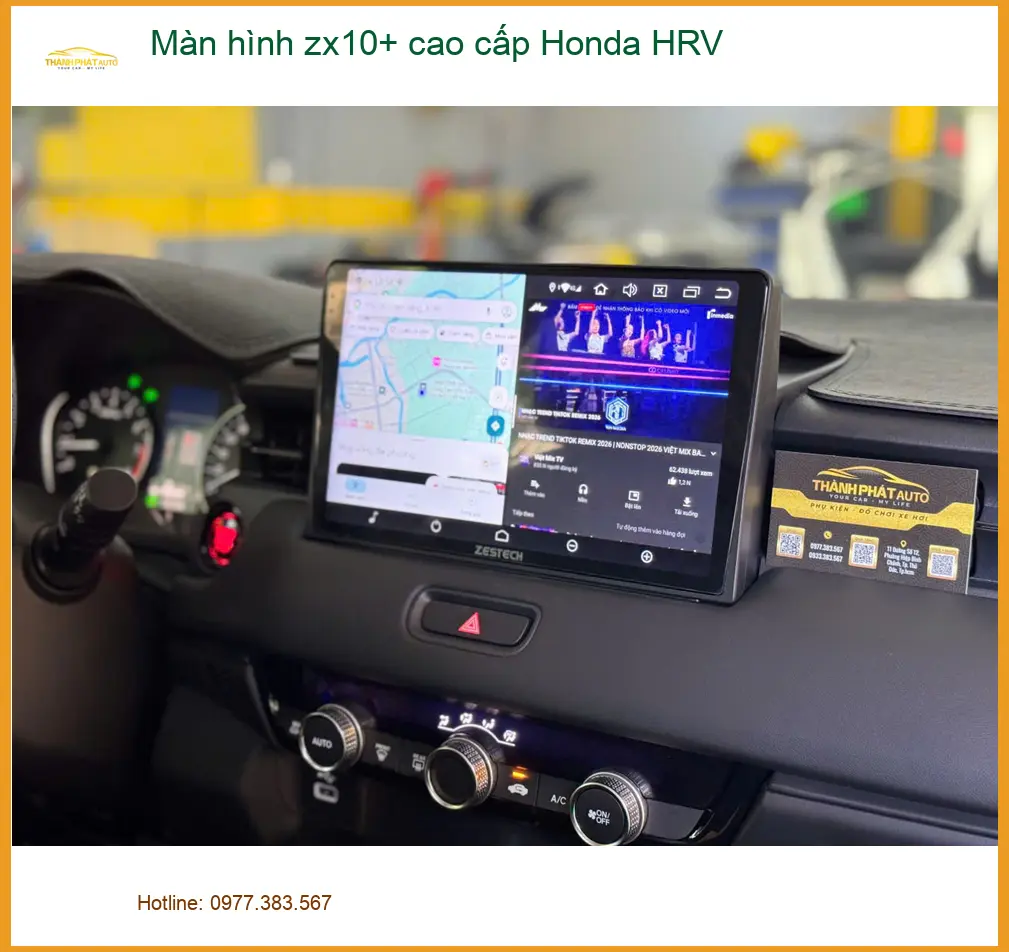 Anh Khánh nâng cấp màn hình ZX10+ cao cấp cho Honda HRV ở Cần Giờ ảnh thực tế 3