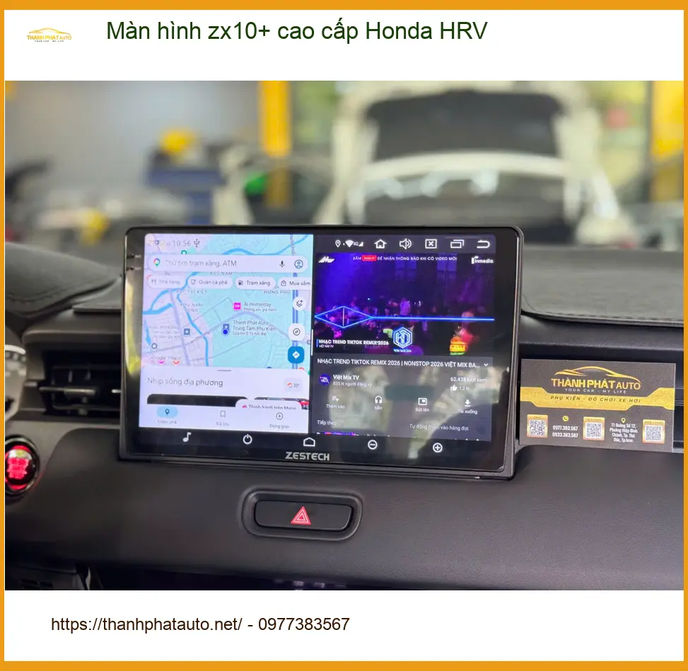 Anh Minh lắp màn hình zx10+ cao cấp Honda HRV Quận 4 tiện ích ảnh thực tế 4