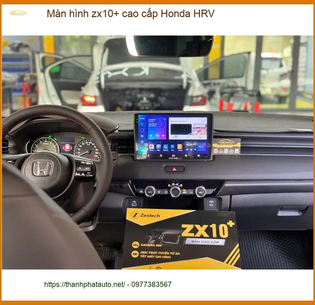 Chị Mai lắp màn hình ZX10+ cao cấp Honda HRV Quận 8 vì cần giải trí thông minh ảnh thực tế 2