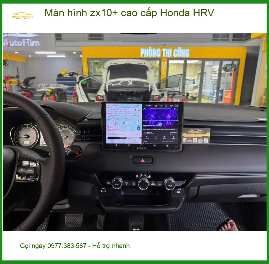Chị Thư lắp Màn hình ZX10+ cho Honda HRV tại Quận Bình Tân để giải trí