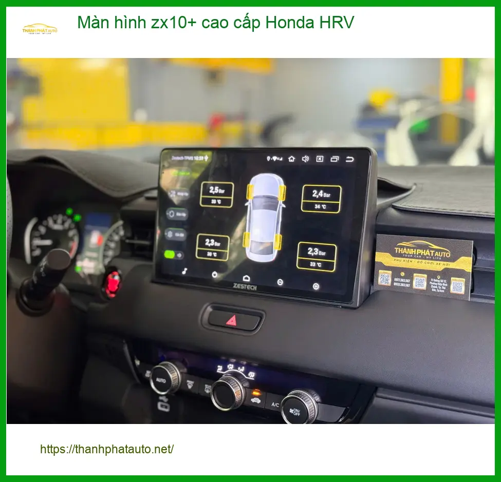 Chị Thảo lắp màn hình ZX10+ cao cấp cho Honda HRV tại Quận Tân Phú