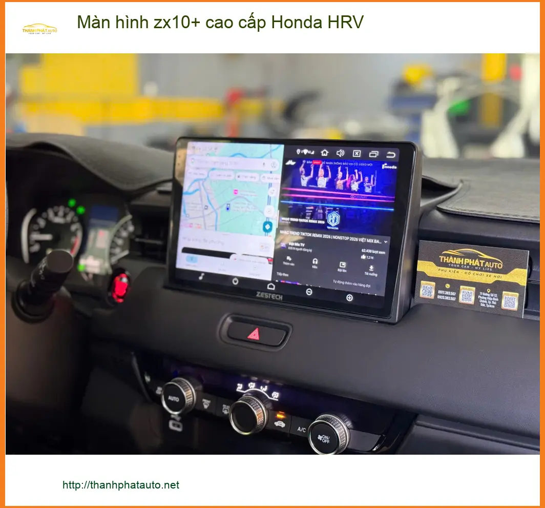 Chị Thảo lắp màn hình ZX10+ cao cấp cho Honda HRV tại Quận Tân Phú ảnh thực tế 2