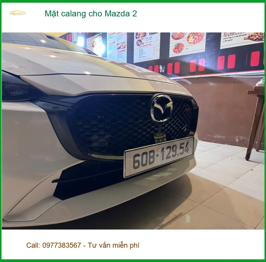 Anh Minh nâng cấp Mặt calang cho Mazda 2 ở Bình Tân để tăng vẻ sang trọng ảnh thực tế 3