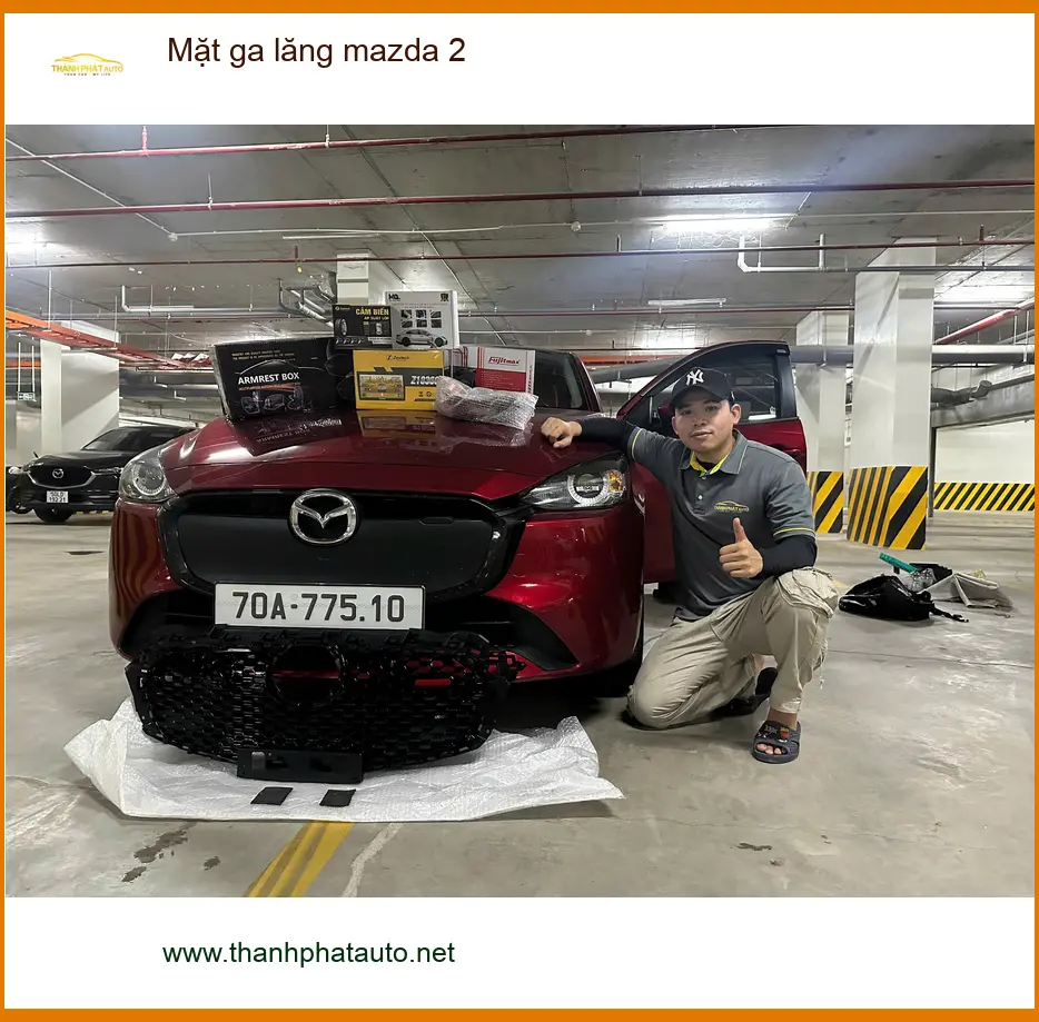 Anh Minh độ Mặt ga lăng Mazda 2 tại Quận 11 để xe trông mới và sang trọng hơn ảnh thực tế 5