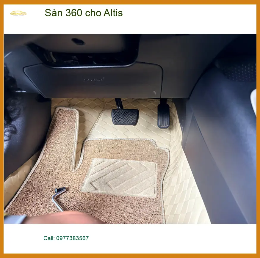 Anh Đạt lắp sàn 360 cho Toyota Altis tại Quận Tân Bình để nội thất sang trọng hơn