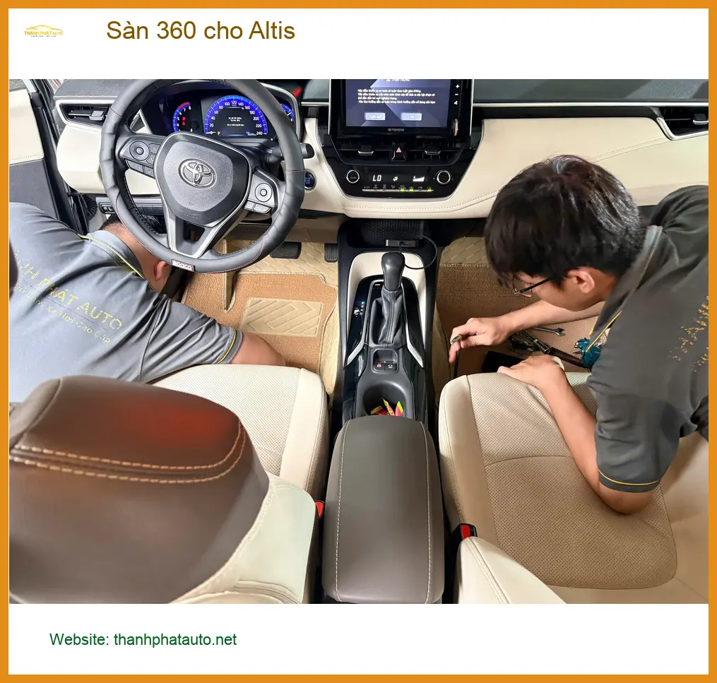 Anh Đạt lắp sàn 360 cho Toyota Altis tại Quận Tân Bình để nội thất sang trọng hơn ảnh thực tế 3