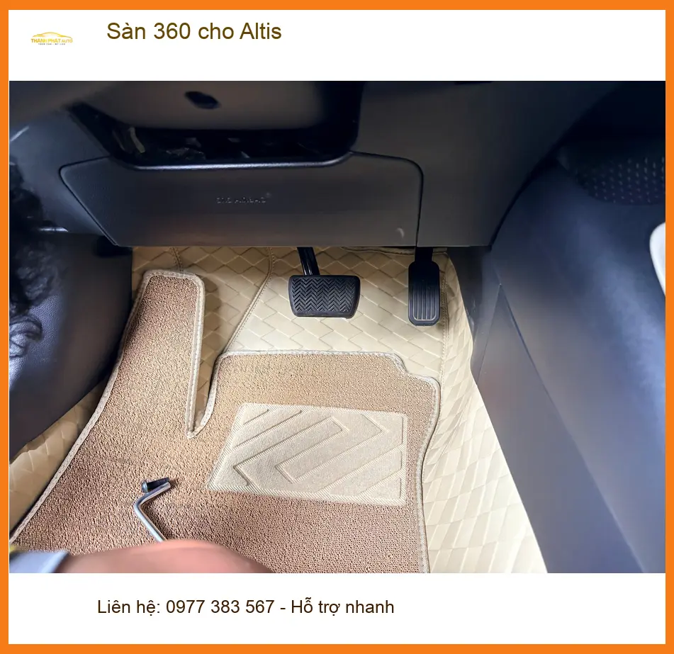 Anh Kiệt lắp Sàn 360 cho Toyota Altis tại Quận Tân Phú để nội thất luôn sạch sẽ ảnh thực tế 2