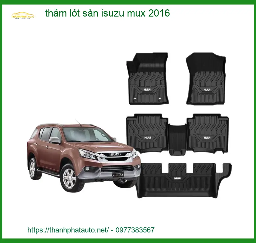 Thảm Lót Sàn Isuzu Mu-X 2016 - Địa Chỉ Lắp Đặt Chính Hãng TPHCM