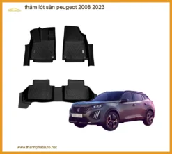 Thảm Lót Sàn 5D Cao Cấp Peugeot 2008 2023 - Trung Tâm Lắp Đặt Chính Hãng TPHCM