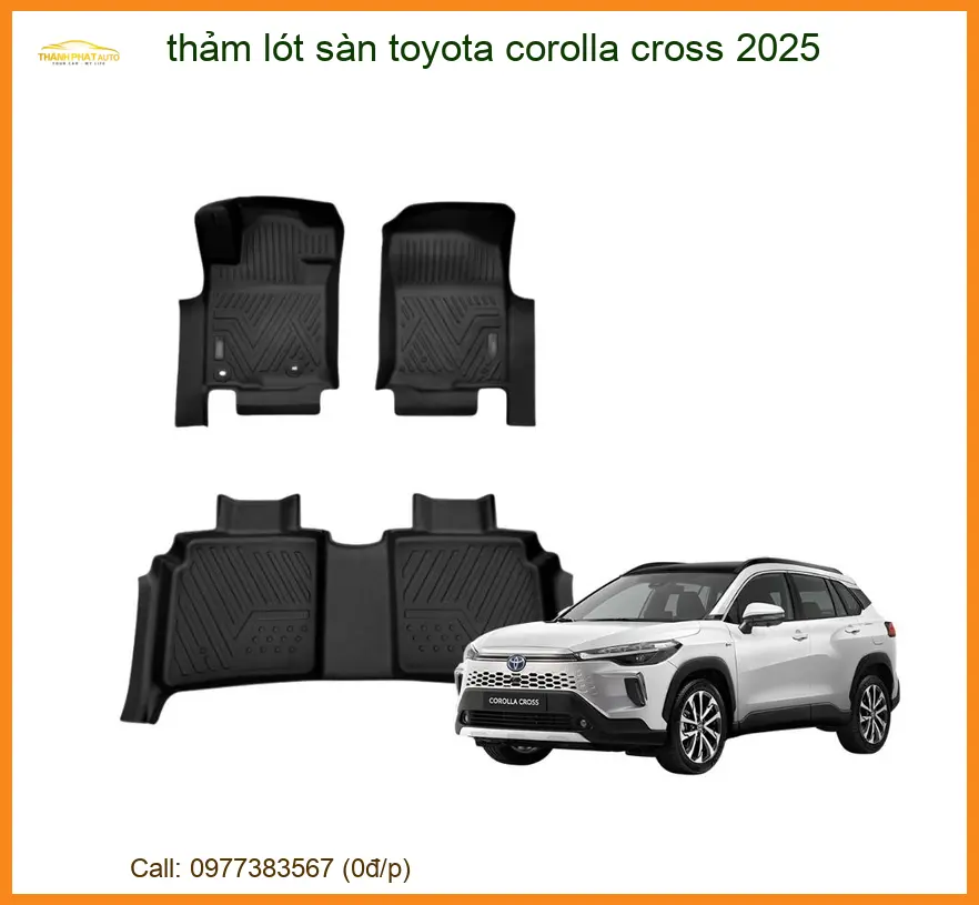Thảm Lót Sàn Toyota Corolla Cross 2025 - Địa Chỉ Lắp Đặt Chính Hãng TPHCM
