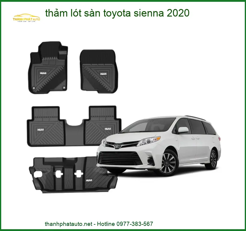 Thảm Lót Sàn Toyota Sienna 2020 - Địa Chỉ Lắp Đặt Thảm Sàn Uy Tín TPHCM
