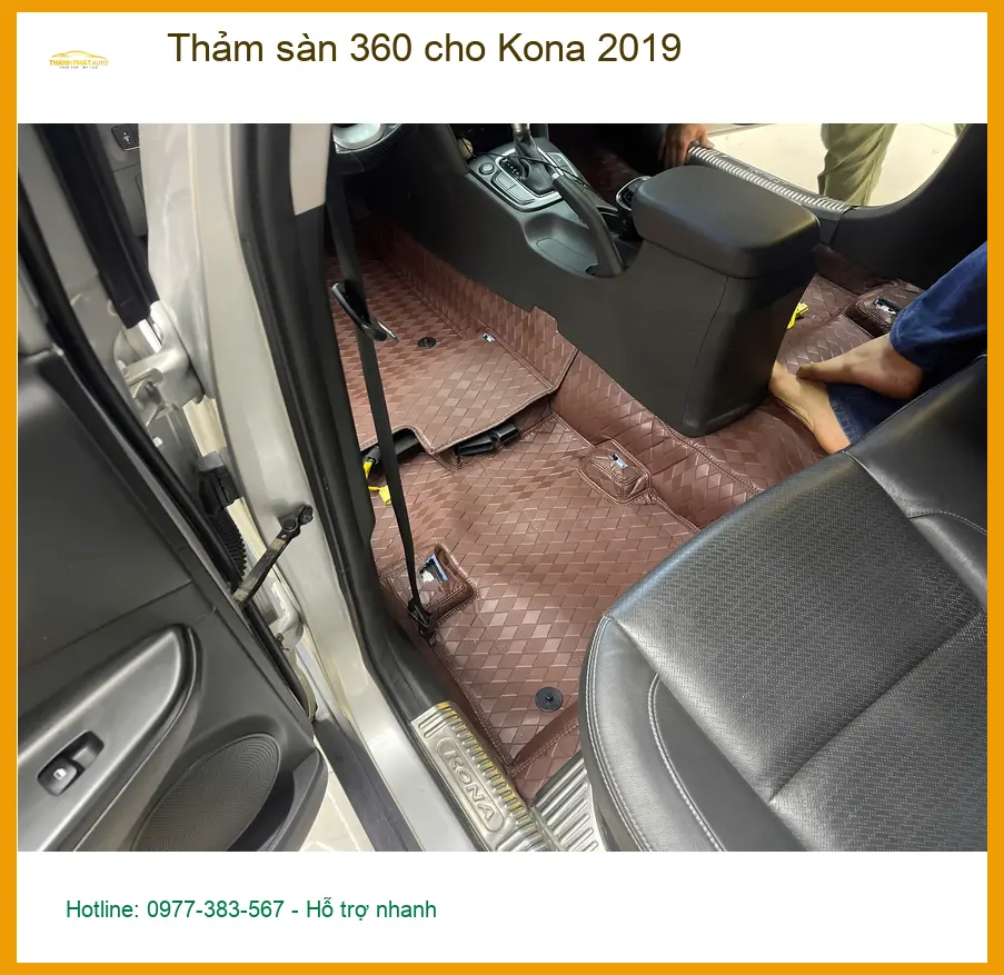 Chị Minh Thư lắp thảm sàn 360 Kona 2019 tại Quận Tân Phú giữ xe sạch ảnh thực tế 3